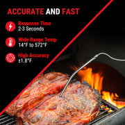 LABART TP716 Digital Meat Thermometer for Grilling Oven Safe with 1 Meat Probes