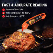 LABART TP603W IPX6 Waterproof Food Thermometer with Temperature Probe for BBQ