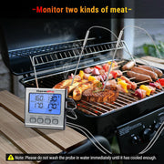 TP17 Dual Probe Digital Meat Thermometer with LCD Backlight, Timer mode and Dual Probes