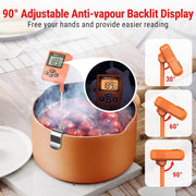 Digital Instant Read Kitchen Food Thermometer with Pot Clip & Backlight TP511