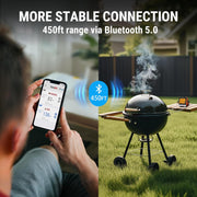 LABART TP904 450 ft Wireless Meat Thermometer with 2 Probes with Bluetooth Smoker Thermometer for Chicken Steaks Poultry