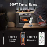LABART TempSpike 600 ft Wireless Meat Thermometer with Ultra-Thinner Probe TP971