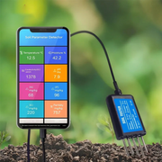 LABART Professional 8 in 1 Soil Tester Temperature Moisture EC PH NPK Soil Sensor Portable USB Type-C for Agriculture with Android App inbuild