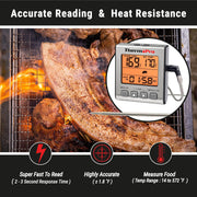 LABART TP16S Digital Meat Thermometer with Timer & Backlight for BBQ, Grill, Smoker & Candy