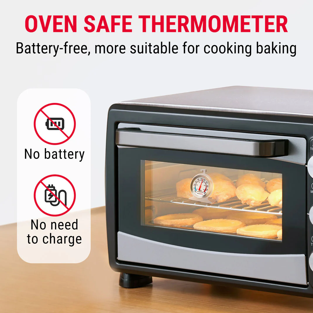 TempPro AOT200 Oven Thermometer, 0-300°C/100-600°F Smoker Temperature Gauge