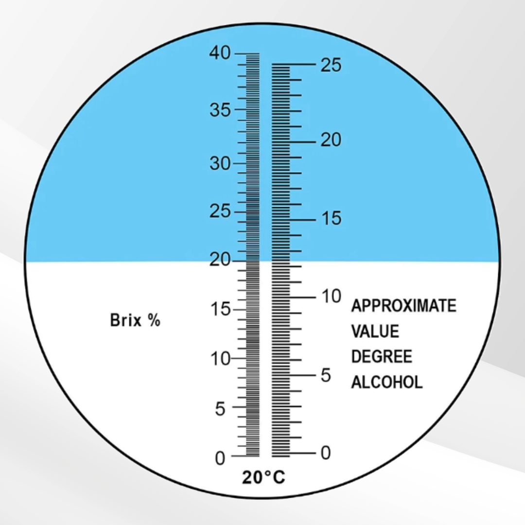 LABART Alcohol & Brix Refractometer, 0~25% Vol, 0~40% Brix LRA-25VV