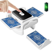 LABART One-Click Automatic Card Shuffler-Rechargeable for 1-2 Decks Low Noise & Efficient for Poker