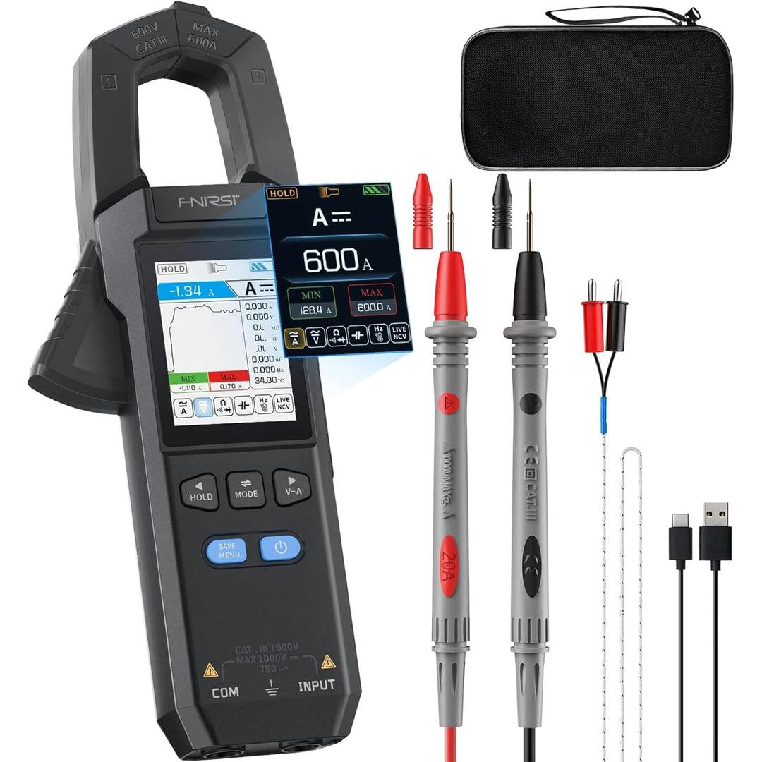 LABART DMC-100 True RMS Digital Clamp Meter – 600A AC/DC Multimeter with NCV & Temperature Measurement
