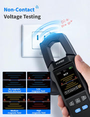 LABART DMC-100 True RMS Digital Clamp Meter – 600A AC/DC Multimeter with NCV & Temperature Measurement