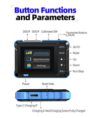 LABART DSO153 2 in 1 Handheld Oscilloscope/DDS Signal Generator, Digital Portable Automotive Oscilloscope with 2.8 inch TFT,