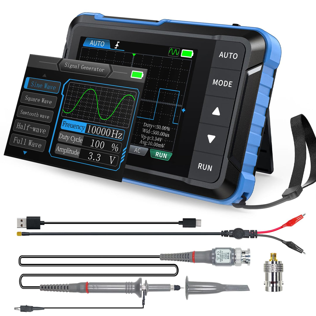 LABART DSO153 2 in 1 Handheld Oscilloscope/DDS Signal Generator, Digital Portable Automotive Oscilloscope with 2.8 inch TFT,
