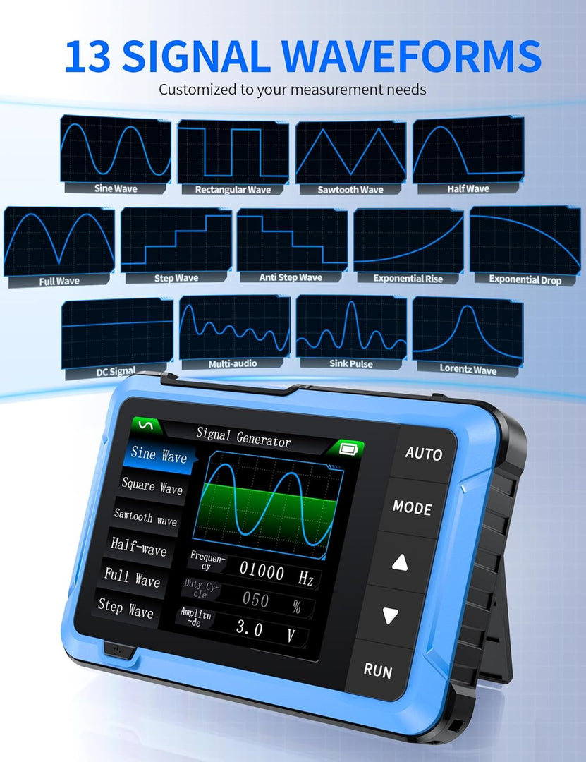 LABART DSO-510 Handheld Oscilloscope DDS Signal Generator 2 in 1 Digital Portable Automotive Oscilloscope 2.8 inch TFT 10MHz Bandwidth