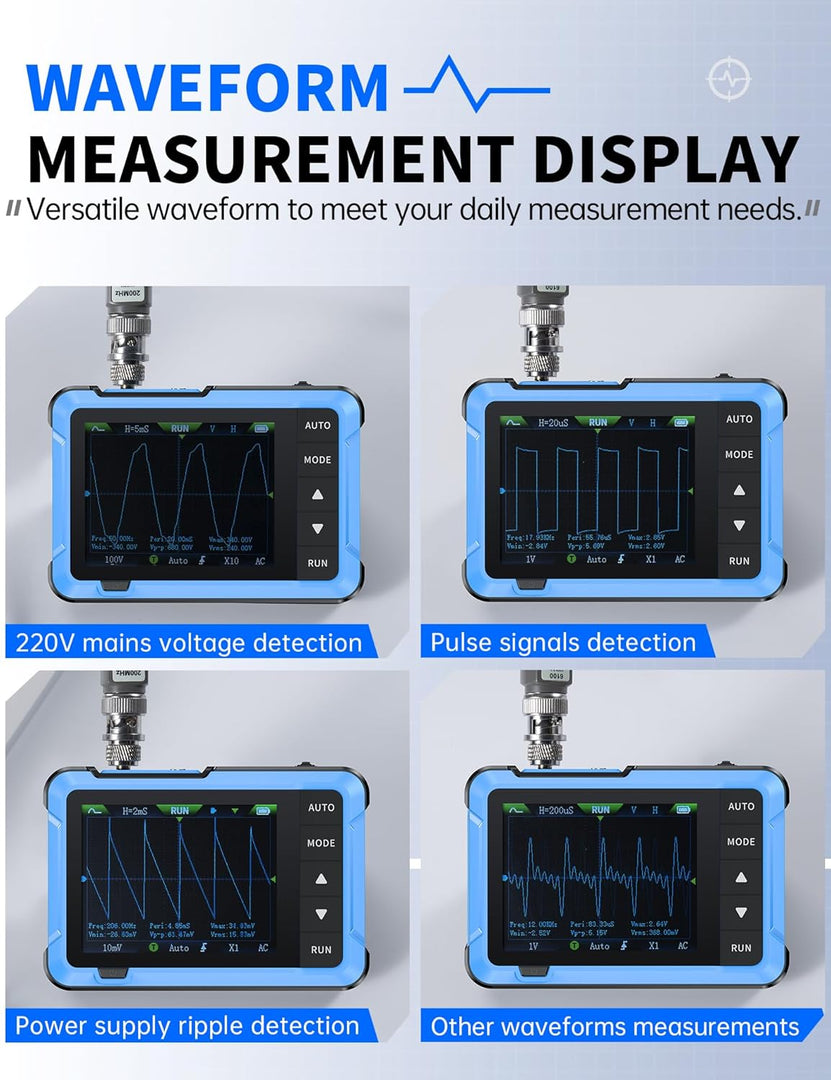 LABART DSO-510 Handheld Oscilloscope DDS Signal Generator 2 in 1 Digital Portable Automotive Oscilloscope 2.8 inch TFT 10MHz Bandwidth