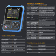 LABART DSO-TC3 Oscilloscope - 3-in-1 Handheld Oscilloscope & DDS Signal Generator & Transistor Tester