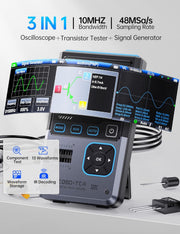 LABART DSO-TC4 3-IN-1 10MHz 48MSa/s Digital Oscilloscope Transistor Tester Signal Generator