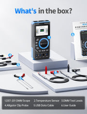 LABART DST-201 3IN1 Digital Multimeter 19999 Counts TRMS, 1MHz Bandwidth Handheld Oscilloscope Multimeter DDS Generator