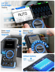 LABART DST-201 3IN1 Digital Multimeter 19999 Counts TRMS, 1MHz Bandwidth Handheld Oscilloscope Multimeter DDS Generator