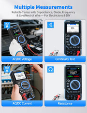 LABART DST-201 3IN1 Digital Multimeter 19999 Counts TRMS, 1MHz Bandwidth Handheld Oscilloscope Multimeter DDS Generator