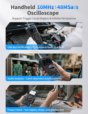 LABART DST-210 Handheld Oscilloscope 10MHz Bandwidth, 19999 Counts, Digital Oscilloscope Multimeter DDS Generator 3 IN 1
