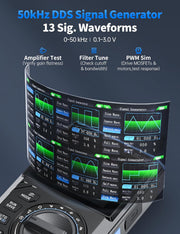 LABART DST-210 Handheld Oscilloscope 10MHz Bandwidth, 19999 Counts, Digital Oscilloscope Multimeter DDS Generator 3 IN 1