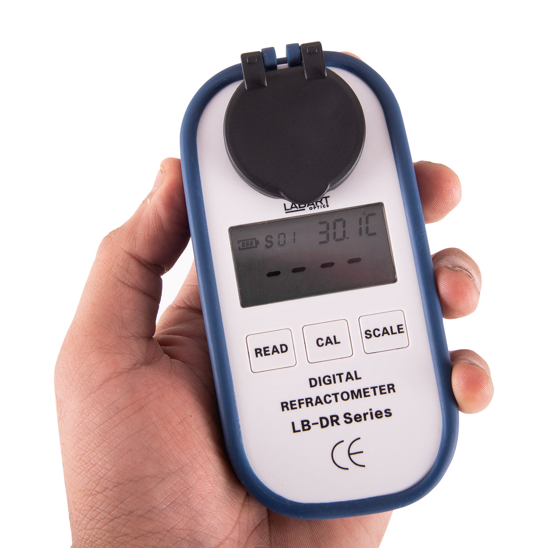 Digital Refractometer for Salinity 0-28% with Specific Gravity, Refractive Index (RI) and Temperature with ATC