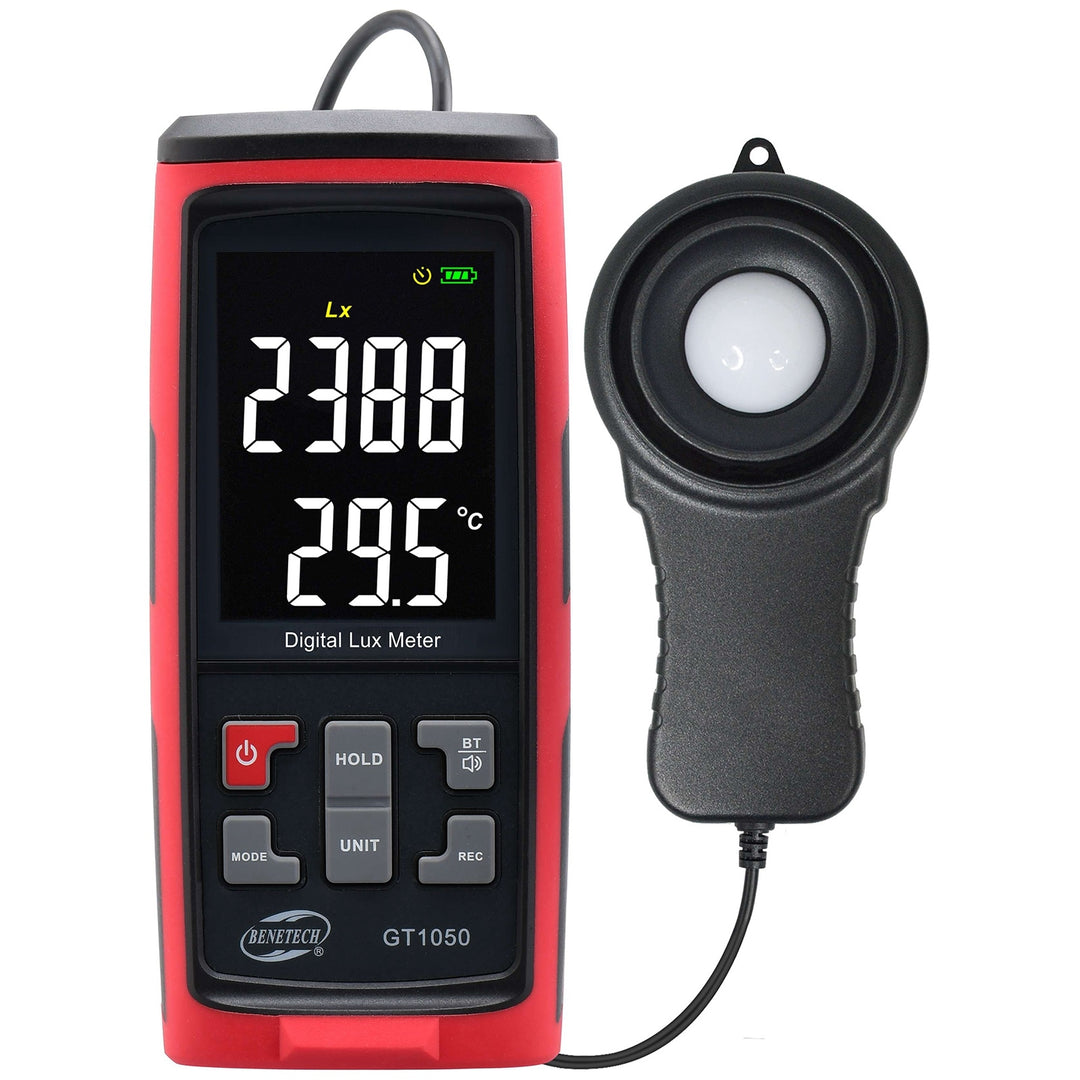 GT1050 Split Type Digital Lux Meter, 0–200,000 Lux with Remote Sensor with Bluetooth