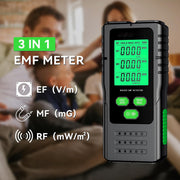 LABART 3-in-1 Digital EMF Electromagnetic Field Meter for Electric, Magnetic & RF Radiation for Cell Towers, Smart Meters, Wi-Fi, Home & Office