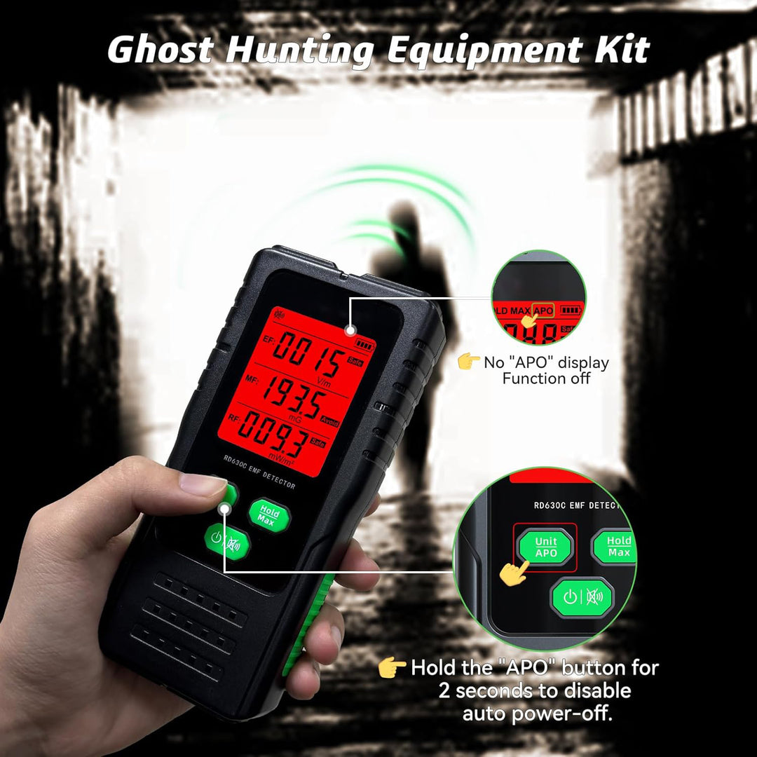 LABART 3-in-1 Digital EMF Electromagnetic Field Meter for Electric, Magnetic & RF Radiation for Cell Towers, Smart Meters, Wi-Fi, Home & Office