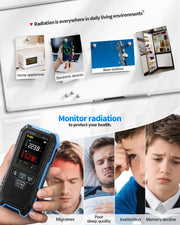 LABART 4 in 1 EMF Meter Electromagnetic Field Radiation Detector for EF, RF, MF, Temperature ERD-10