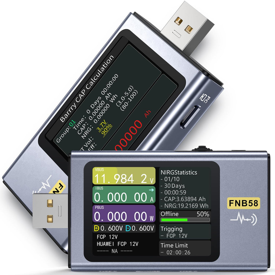 LABART Upgraded Bluetooth USB Tester, Power Multimeter 4-28V 7A LCD A&C Voltage Current Power Tester