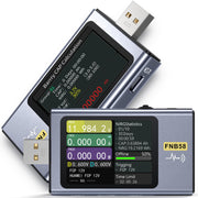 LABART Upgraded Bluetooth USB Tester, Power Multimeter 4-28V 7A LCD A&C Voltage Current Power Tester FNB58 BT