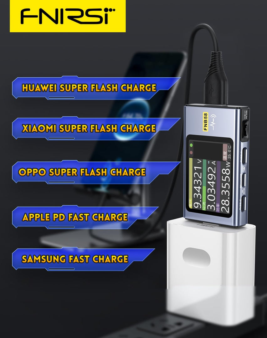 LABART Upgraded Bluetooth USB Tester, Power Multimeter 4-28V 7A LCD A&C Voltage Current Power Tester