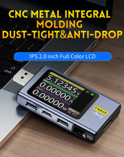 LABART Upgraded Bluetooth USB Tester, Power Multimeter 4-28V 7A LCD A&C Voltage Current Power Tester FNB58 BT
