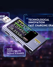 LABART Upgraded Bluetooth USB Tester, Power Multimeter 4-28V 7A LCD A&C Voltage Current Power Tester FNB58 BT