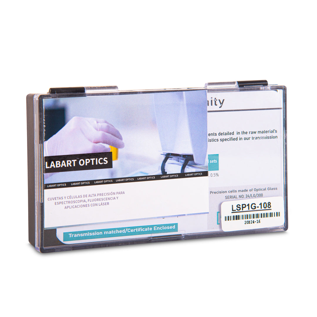 LABART™ 50mm Pathlength, 17.5ml Glass Spectrophotometer Cuvette, 2 Windows LSP1G-108