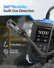 LABART GD-02 Gas Leak Detector for Natural Gas, Methane, Propane & Isobutane, 14” Flexible Gooseneck, Fast Response with Triple Alarm & IPS Display