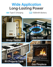 LABART GD-02 Gas Leak Detector for Natural Gas, Methane, Propane & Isobutane, 14” Flexible Gooseneck, Fast Response with Triple Alarm & IPS Display