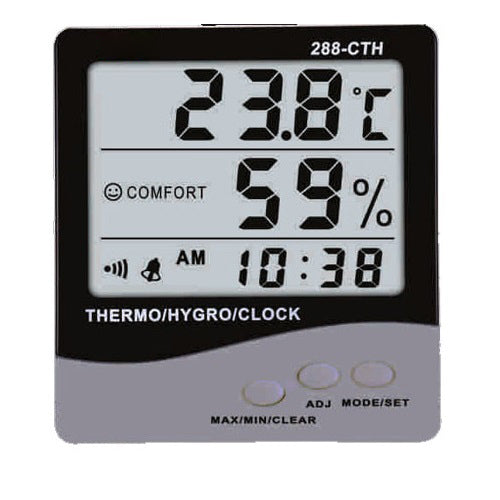 LABART 288-CTH Digital Indoor Outdoor Hygro Thermometer with Clock