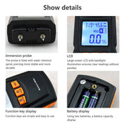 LABART GM610 Pin-Type Digital Wood Moisture Meter Firewood, Drywall, Plaster & Building Material Detector with Large Display.