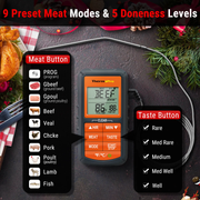 LABART ThermoPro TP06B Digital Grill Meat Thermometer with Probe for Smoker Grilling Food BBQ Thermometer