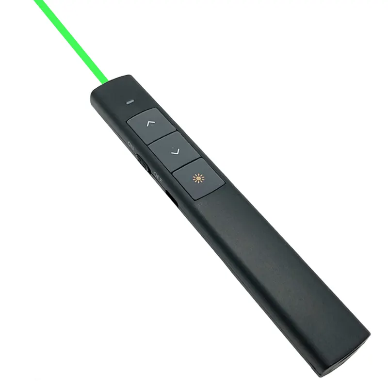 Wireless Presenter PowerPoint Laser Pointer (Green Light) with Air Mou
