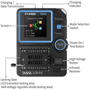 LABART LCR-P1 Smart Transistor Tester MOSFET, NPN/PNP, ESR & LCR Meter SMD Component, Diode, Capacitor, Resistor, Inductor & Battery Tester