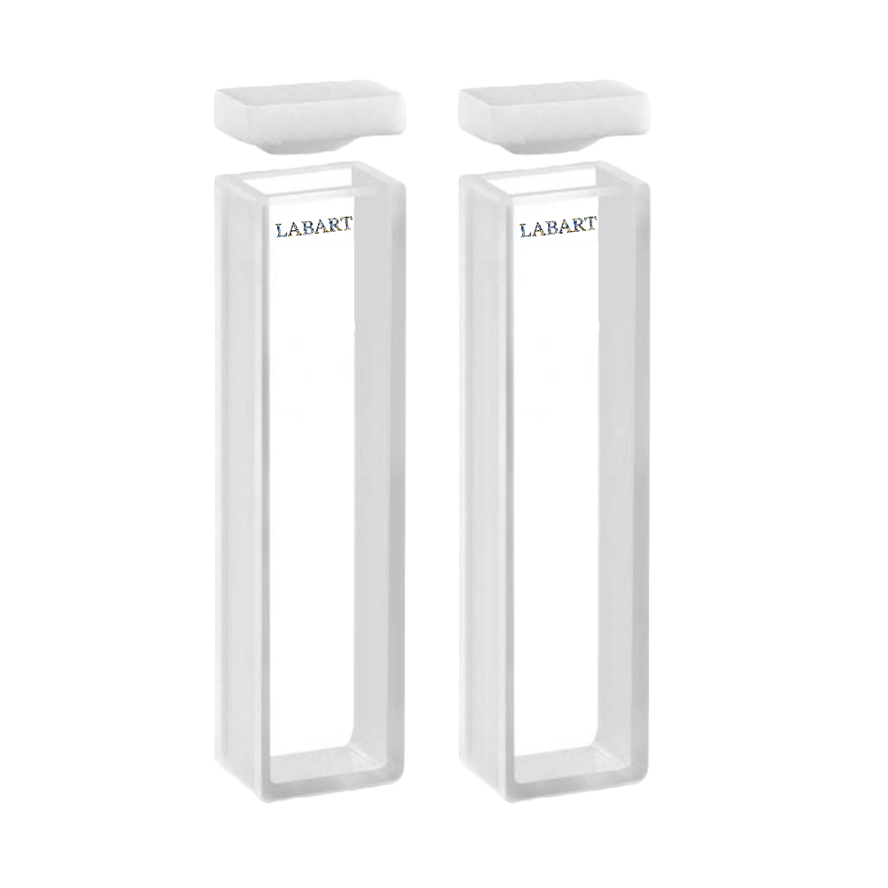 LABART™ 2mm Pathlength, 0.7ml Quartz Spectrophotometer Cuvette, 2 Wind