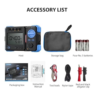 LABART High Precision Insulation Resistance Tester Megohmmeter 100/500/2500V One Click Measurement Automatic Discharge MRT-1050