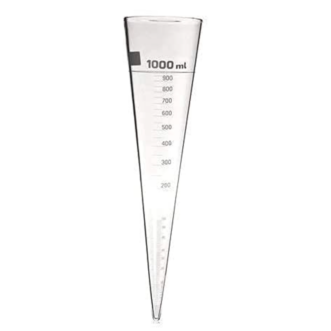 1000 ML, Graduated Borosilicate Glass 3.3, Imhoff Cone for Sedimentation and Biofloc test