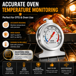 Load image into Gallery viewer, LABART Oven Thermometer, 0-300°C/100-600°F Smoker Temperature Gauge