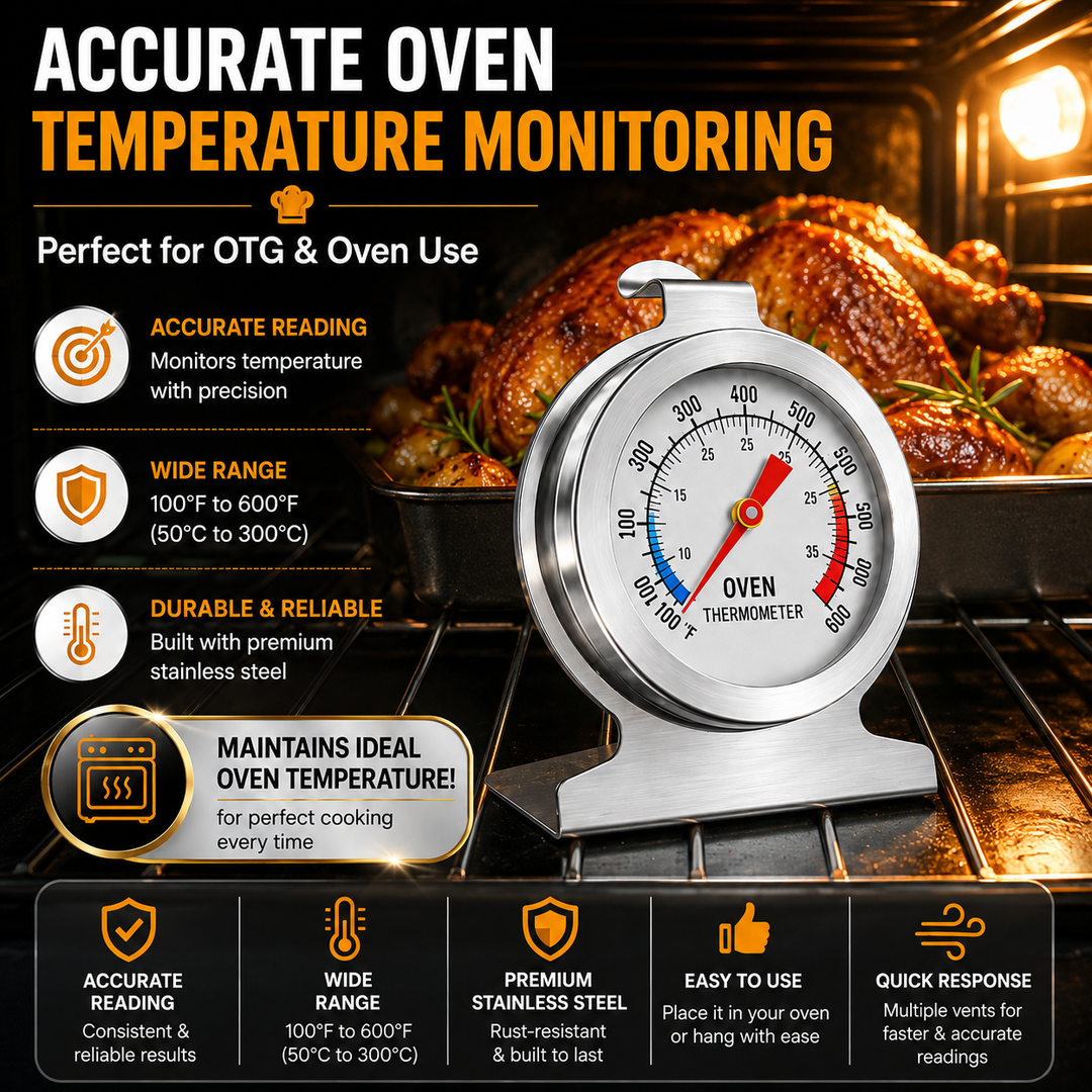 LABART Oven Thermometer, 0-300°C/100-600°F Smoker Temperature Gauge