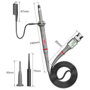 LABART Oscilloscope Probe P6100 100MHz with Accessory Kit 1X 10X Alligator Clip for HP Tektronix Rigol Atten Owon Siglent P6100