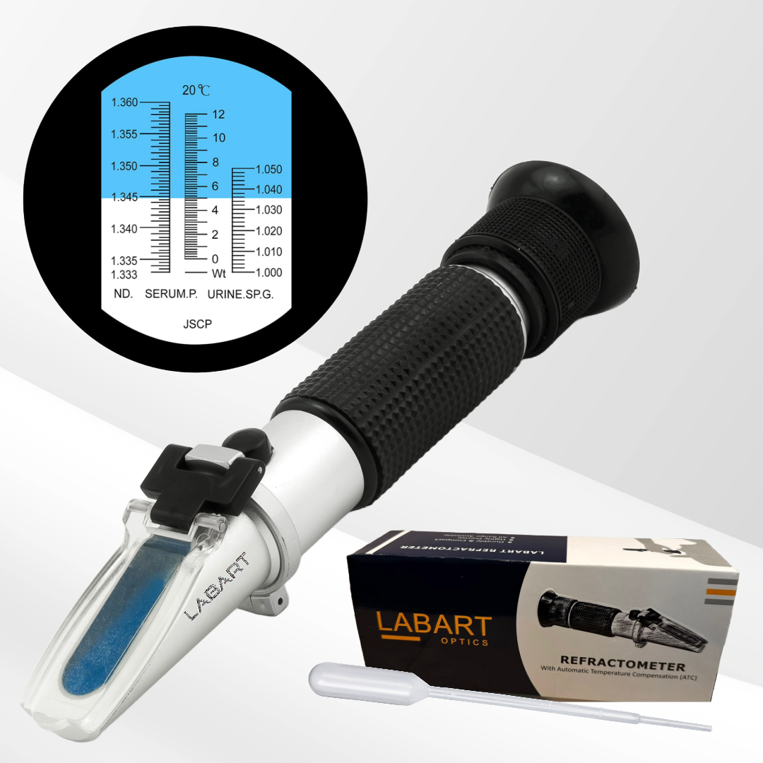 LABART Clinical Refractometer, 0~12g/100ml Serum protein, 1~1.050, 1. ...