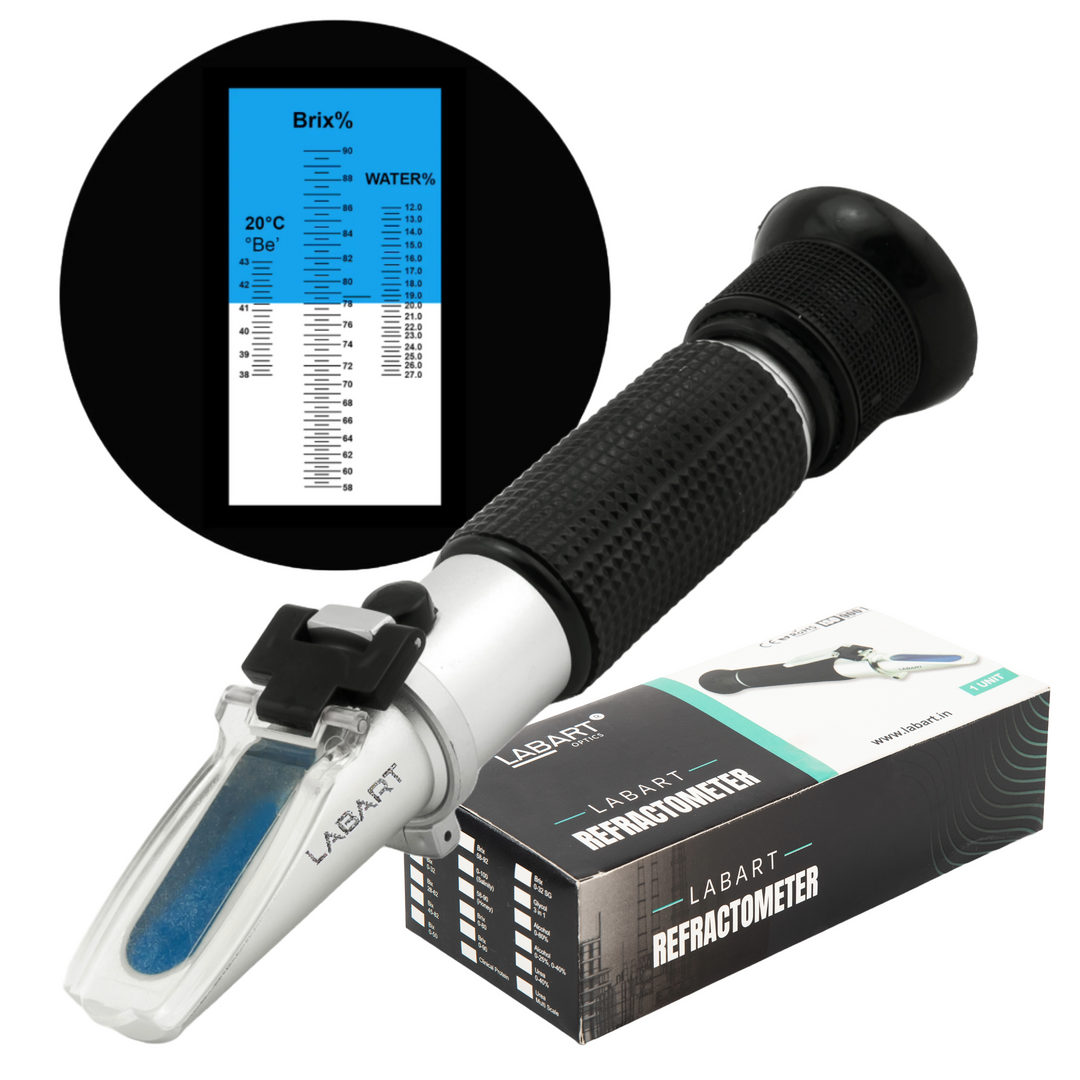 LABART Hand Refractometer with ATC 3 in 1 Scale for Honey